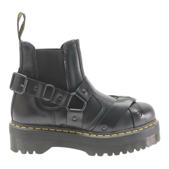 Dr. Martens Unisex 2976 Quad Harness Paris Leather Boots - Picture 3 of 9